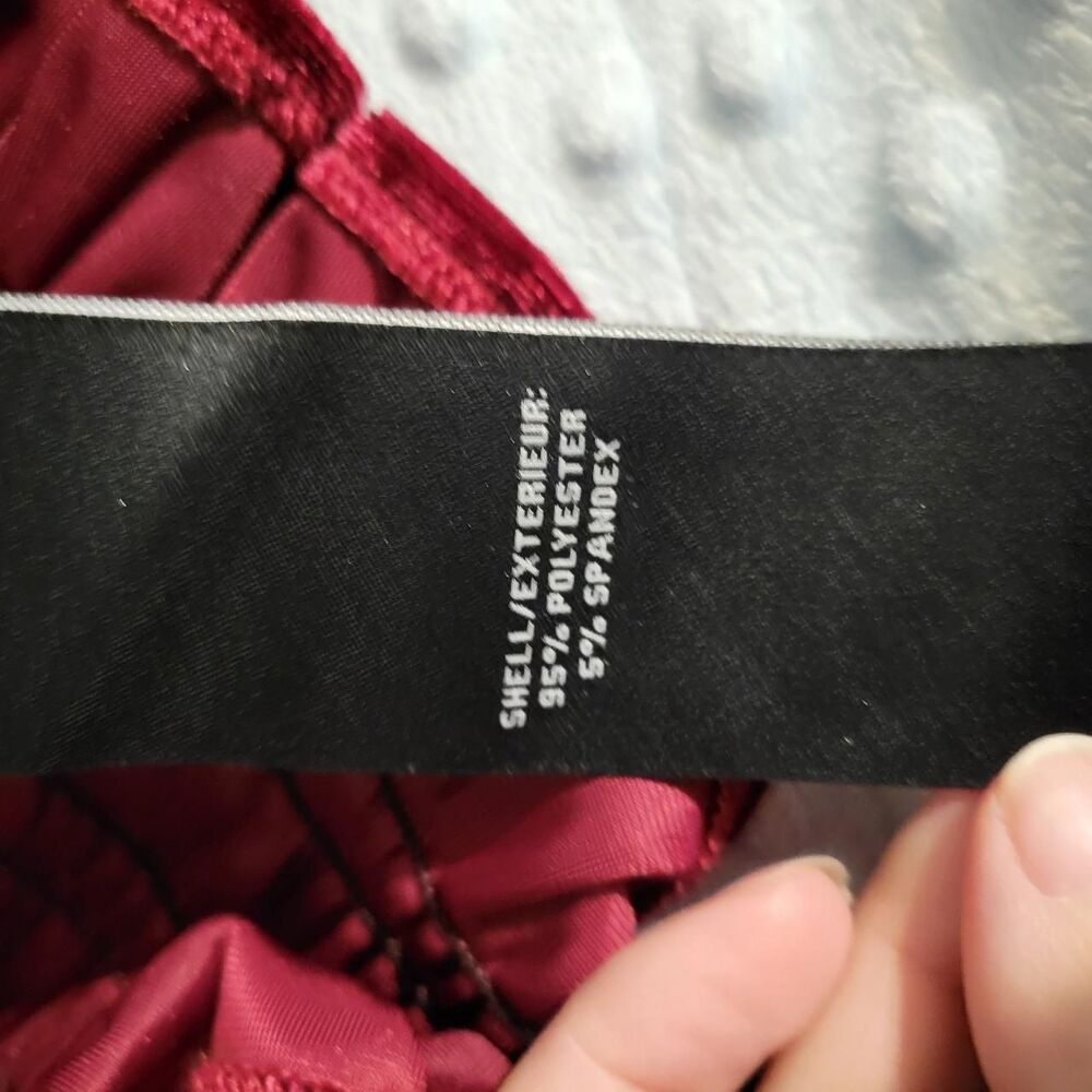 Bagatelle Women's Red and Burgundy Crop-top - Picture 5 of 6